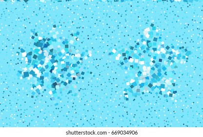 Light BLUE vector modern geometrical background. Abstract template. Geometric pattern in square style with gradient.