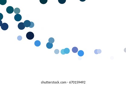 Light BLUE vector modern geometrical circle abstract background. Dotted texture template. Geometric pattern in halftone style with gradient. 