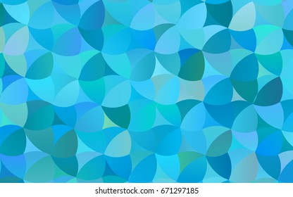 Light BLUE vector modern geometrical circle abstract background. Dotted texture template. Geometric pattern in halftone style with gradient. 