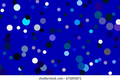 Light BLUE vector modern geometrical circle abstract background. Dotted texture template. Geometric pattern in halftone style with gradient. 