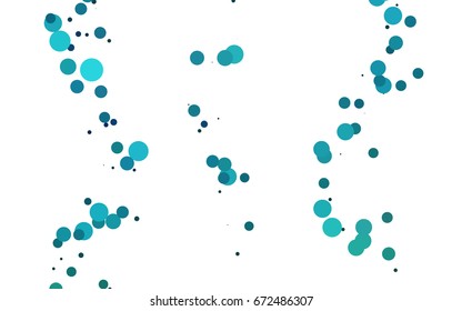 Light BLUE vector modern geometrical circle abstract background. Dotted texture template. Geometric pattern in halftone style with gradient. 