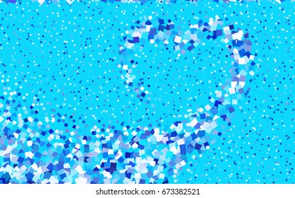 Light BLUE vector modern geometrical background. Abstract template. Geometric pattern in square style with gradient.