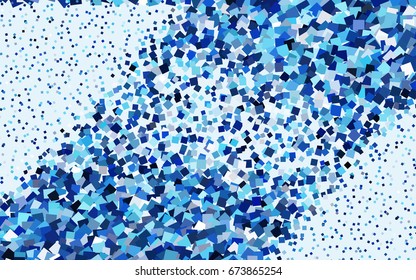 Light BLUE vector modern geometrical background. Abstract template. Geometric pattern in square style with gradient.