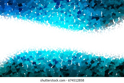 Light BLUE vector modern geometrical background. Abstract template. Geometric pattern in square style with gradient.