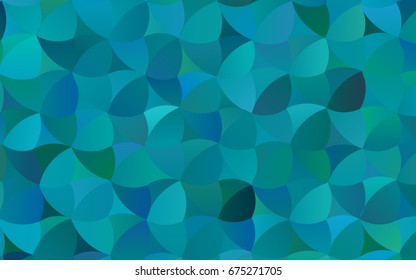 Light BLUE vector modern geometrical circle abstract background. Dotted texture template. Geometric pattern in halftone style with gradient. 