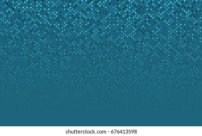 Light BLUE vector modern geometrical circle abstract background. Dotted texture template. Geometric pattern in halftone style with gradient. 