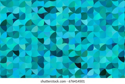 Light BLUE vector modern geometrical circle abstract background. Dotted texture template. Geometric pattern in halftone style with gradient. 