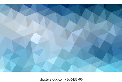 Light BLUE vector modern geometrical abstract background. Texture, new background. Geometric background in Origami style with gradient. 