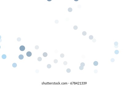 Light BLUE vector modern geometrical circle abstract background. Dotted texture template. Geometric pattern in halftone style with gradient. 