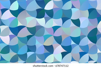 Light BLUE vector modern geometrical circle abstract background. Dotted texture template. Geometric pattern in halftone style with gradient. 