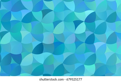 Light BLUE vector modern geometrical circle abstract background. Dotted texture template. Geometric pattern in halftone style with gradient. 