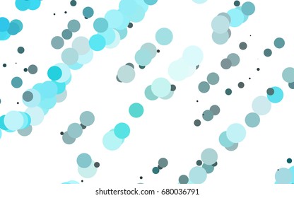 Light BLUE vector modern geometrical circle abstract background. Dotted texture template. Geometric pattern in halftone style with gradient. 
