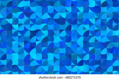 Light BLUE vector modern geometrical circle abstract background. Dotted texture template. Geometric pattern in halftone style with gradient. 