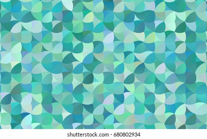 Light BLUE vector modern geometrical circle abstract background. Dotted texture template. Geometric pattern in halftone style with gradient. 