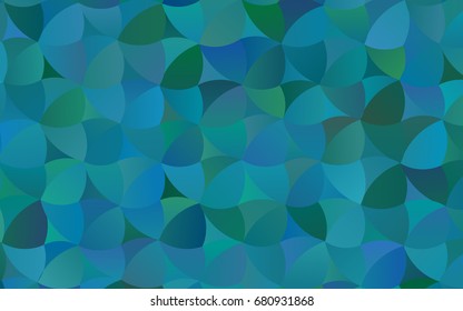 Light BLUE vector modern geometrical circle abstract background. Dotted texture template. Geometric pattern in halftone style with gradient. 