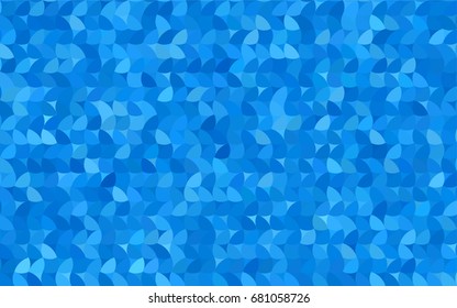 Light BLUE vector modern geometrical circle abstract background. Dotted texture template. Geometric pattern in halftone style with gradient. 