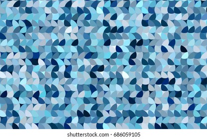 Light BLUE vector modern geometrical circle abstract background. Dotted texture template. Geometric pattern in halftone style with gradient. 