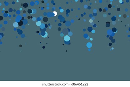Light BLUE vector modern geometrical circle abstract background. Dotted texture template. Geometric pattern in halftone style with gradient. 