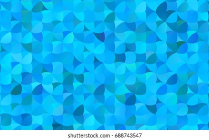 Light BLUE vector modern geometrical circle abstract background. Dotted texture template. Geometric pattern in halftone style with gradient. 