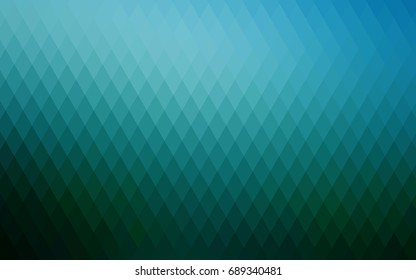 Light BLUE vector modern geometrical background. Abstract template. Geometric pattern in square style with gradient.