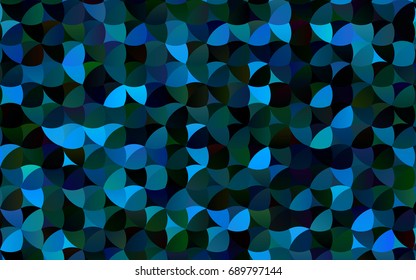Light BLUE vector modern geometrical circle abstract background. Dotted texture template. Geometric pattern in halftone style with gradient. 