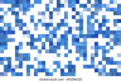 Light BLUE vector modern geometrical background. Abstract template. Geometric pattern in square style with gradient.