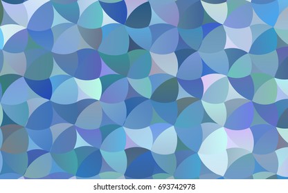 Light BLUE vector modern geometrical circle abstract background. Dotted texture template. Geometric pattern in halftone style with gradient. 