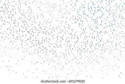 Light BLUE vector modern geometrical circle abstract background. Dotted texture template. Geometric pattern in halftone style with gradient. 