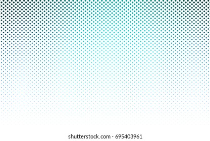 Fondo abstracto geométrico moderno del círculo del Vector AZUL claro. Plantilla de textura punteada. Patrón geométrico en estilo semitono con gradiente. 