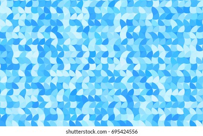 Light BLUE vector modern geometrical circle abstract background. Dotted texture template. Geometric pattern in halftone style with gradient. 