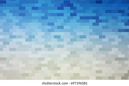 Light BLUE vector modern geometrical background. Abstract template. Geometric pattern in square style with gradient.