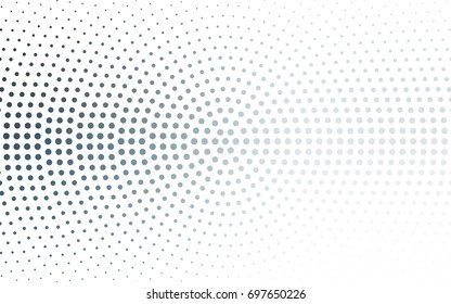 Light BLUE vector modern geometrical circle abstract background. Dotted texture template. Geometric pattern in halftone style with gradient. 