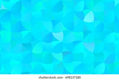 Light BLUE vector modern geometrical circle abstract background. Dotted texture template. Geometric pattern in halftone style with gradient. 