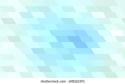 Light BLUE vector modern geometrical background. Abstract template. Geometric pattern in square style with gradient.