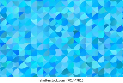 Light BLUE vector modern geometrical circle abstract background. Dotted texture template. Geometric pattern in halftone style with gradient. 