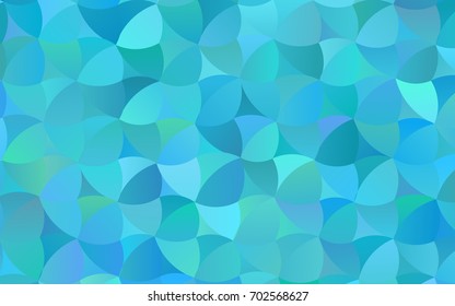 Light BLUE vector modern geometrical circle abstract background. Dotted texture template. Geometric pattern in halftone style with gradient. 