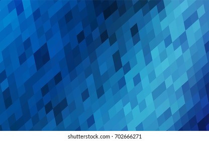 Light BLUE vector modern geometrical background. Abstract template. Geometric pattern in square style with gradient.