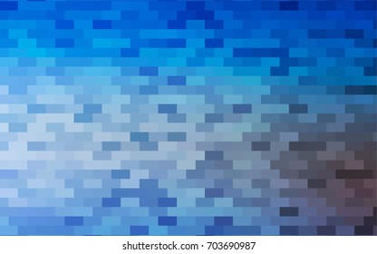 Light BLUE vector modern geometrical background. Abstract template. Geometric pattern in square style with gradient.