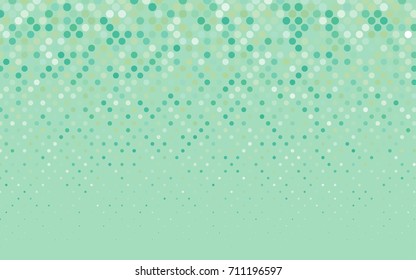 Light BLUE vector modern geometrical circle abstract background. Dotted texture template. Geometric pattern in halftone style with gradient. 