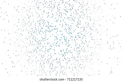 Light BLUE vector modern geometrical circle abstract background. Dotted texture template. Geometric pattern in halftone style with gradient. 