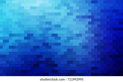 Light BLUE vector modern geometrical background. Abstract template. Geometric pattern in square style with gradient.