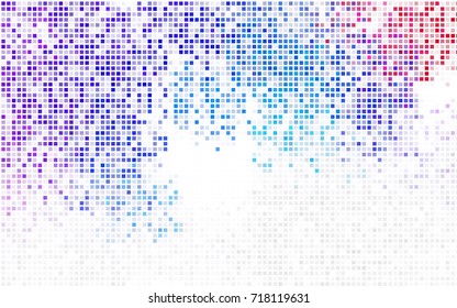 Light BLUE vector modern geometrical background. Abstract template. Geometric pattern in square style with gradient.