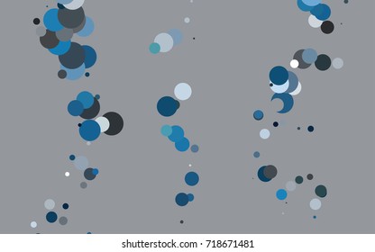 Light BLUE vector modern geometrical circle abstract background. Dotted texture template. Geometric pattern in halftone style with gradient. 