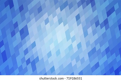 Light BLUE vector modern geometrical background. Abstract template. Geometric pattern in square style with gradient.