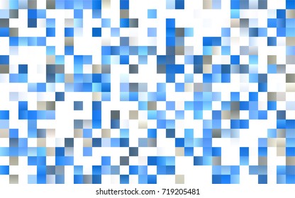 Light BLUE vector modern geometrical background. Abstract template. Geometric pattern in square style with gradient.