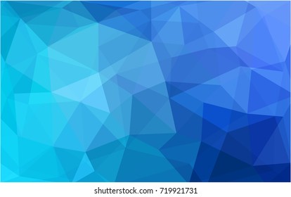 Light BLUE vector modern geometrical abstract background. Texture, new background. Geometric background in Origami style with gradient. 