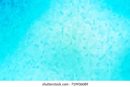Light BLUE vector modern geometrical circle abstract background. Dotted texture template. Geometric pattern in halftone style with gradient. 