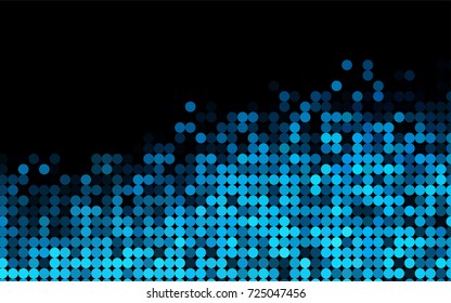 Light BLUE vector modern geometrical circle abstract background. Dotted texture template. Geometric pattern in halftone style with gradient. 