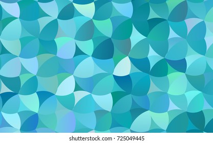 Light BLUE vector modern geometrical circle abstract background. Dotted texture template. Geometric pattern in halftone style with gradient. 