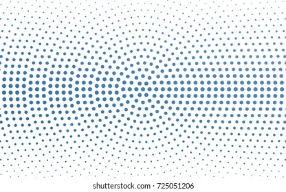 Light BLUE vector modern geometrical circle abstract background. Dotted texture template. Geometric pattern in halftone style with gradient. 